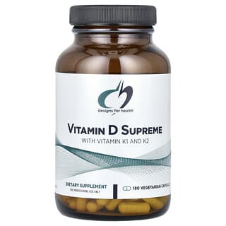 Designs For Health (ديزاينز فور هيلث)‏, Vitamin D Supreme, 180 Vegetarian Capsules