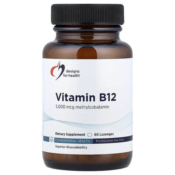 Designs For Health, Vitamin B12, 5 000 mcg, 60 sugtabletter