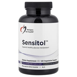 Designs For Health, Sensitol™, мио-инозитол, D-хироинозитол и АЛК, 120 вегетарианских капсул