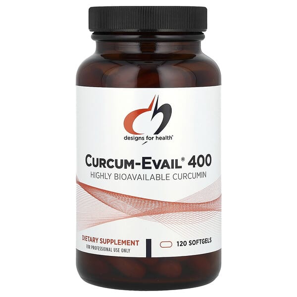 Designs For Health Curcum-Evail® 400, 120 Softgels (400 mg per Softgel)