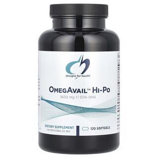 Designs For Health, OmegAvail™ Hi-Po, 1600 mg, 120 Softgels (800 mg per Softgel)