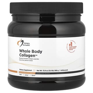 Designs For Health, Whole Body Collagen ™, без добавок, 390 г (13,8 унции)