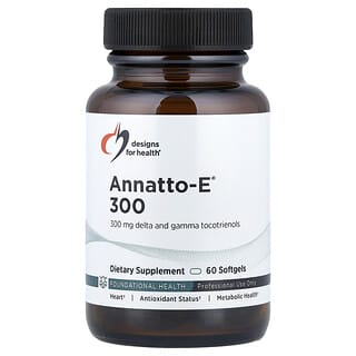 Designs For Health, Annatto-E™ 300, 300 mg, 60 cápsulas blandas