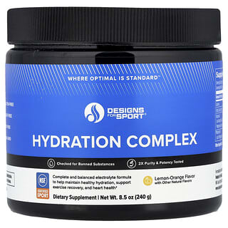 Designs For Health, Designs For Sport®, Hydration Complex, Lemon-Orange, 8.5 oz (240 g)
