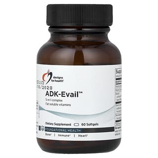 Designs For Health, ADK Evail™, Complejo liposoluble con GG, 60 cápsulas blandas