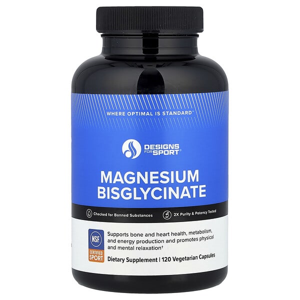 Designs For Health Designs For Sport®, Magnesium Bisglycinate, 120 Vegetarian Capsules (150 mg per Capsule)