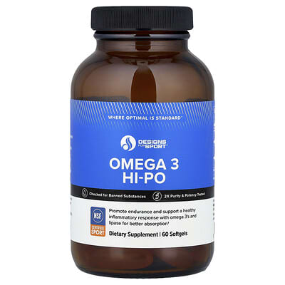 Designs For Health, Designs For Sport®, Omega 3 Hi-Po, 60 Softgels