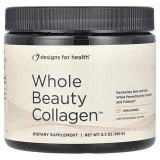 Designs For Health, Whole Beauty Collagen™, Unflavored, 6.3 oz (180 g)