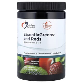 Designs For Health, EssentiaGreens™ and Reds, Strawberry Kiwi, 10.9 oz (310 g)