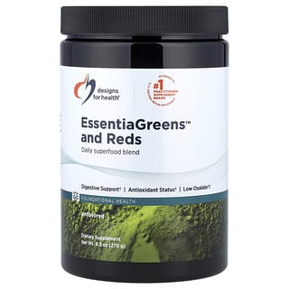 Designs For Health, EssentiaGreens™ and Reds, Unflavored, 9.5 oz (270 g)