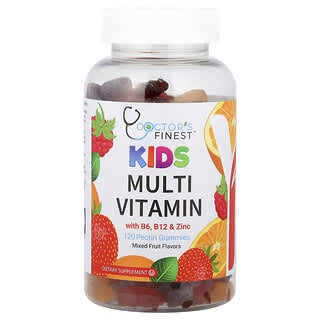 Doctor's Finest, Suplemento multivitamínico para niños, Frutas mixtas`` 120 jaleas de pectina