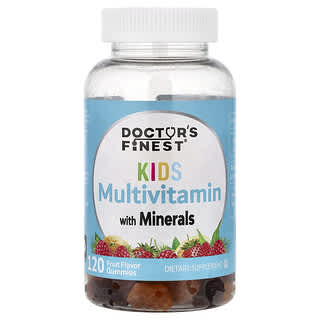 Doctor's Finest, Kids Multi Vitamin Gummies With B6, B12 & Zinc, Mixed Fruit, 120 Pectin Gummies