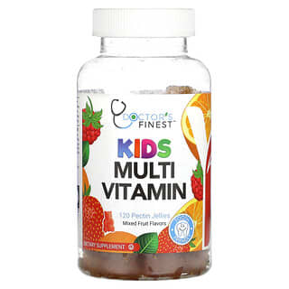 Doctor's Finest, Мультивитамины для детей, фруктовое ассорти, 120 желе с пектином