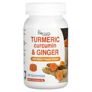 Doctor's Finest, Turmeric Curcumin & Ginger with Black Pepper Extract, 60 Gummies