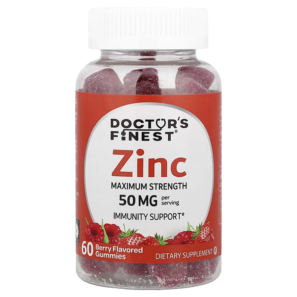 Doctor's Finest, Zinc Gummies, Berry, 60 Gummies (25 mg per Gummy) — product photo 1