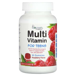 Doctor's Finest, Multi Vitamin for Teens, Raspberry, 90 Gummies