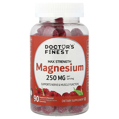 Doctor's Finest, Magnesium, Raspberry & Peach Flavors, 90 Gummies (83 mg per gummy)