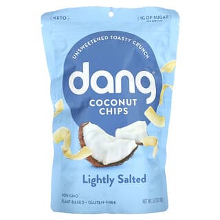 Dang Foods LLC, кокосовые чипсы, слабосоленые, 90 г (3,17 унции)