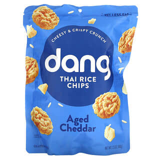 Dang, رقائق الأرز التايلاندي ، جبن الشيدر القديم ، 3.5 أونصة (100 جم)