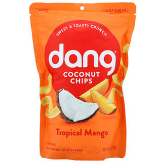 Dang, Кокосовые чипсы, тропическое манго, 90 г (3,17 унции)