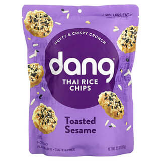 Dang Foods LLC, Тайские рисовые чипсы, поджаренный кунжут, 3,5 унции (100 г)