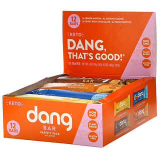 Dang, Keto Bar Variety Pack,  12 Bars, 1.4 oz (40 g) Each