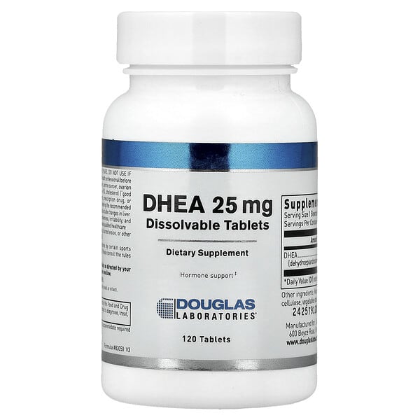 Douglas Laboratories, DHEA, 25 mg, 120 Tablets — product photo 1