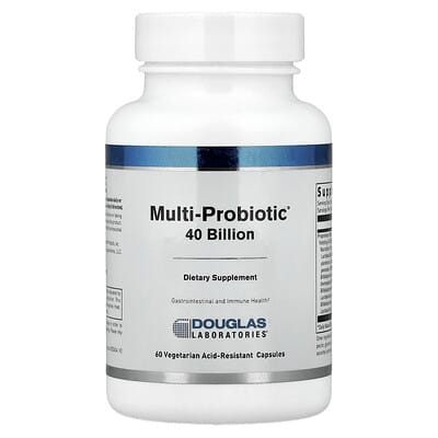 Douglas Laboratories, Multi-Probiotic®, 40 Billion CFU, 60 Vegetarian Acid-Resistant Capsules