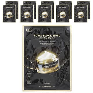 Dr. G, Royal Black Snail Cream Beauty Mask, Schönheits-Creme-Maske mit Schneckensekret, 10 Masken, 16 g (0,56 oz.)