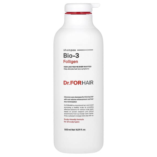 Dr.ForHair, Folligen 洗髮水，Bio-3，16.91 液量盎司（500 毫升）