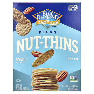 Blue Diamond, Pecan Nut-Thins, Bocadillos de galletas de arroz con pacanas, 120,5 g (4,25 oz)