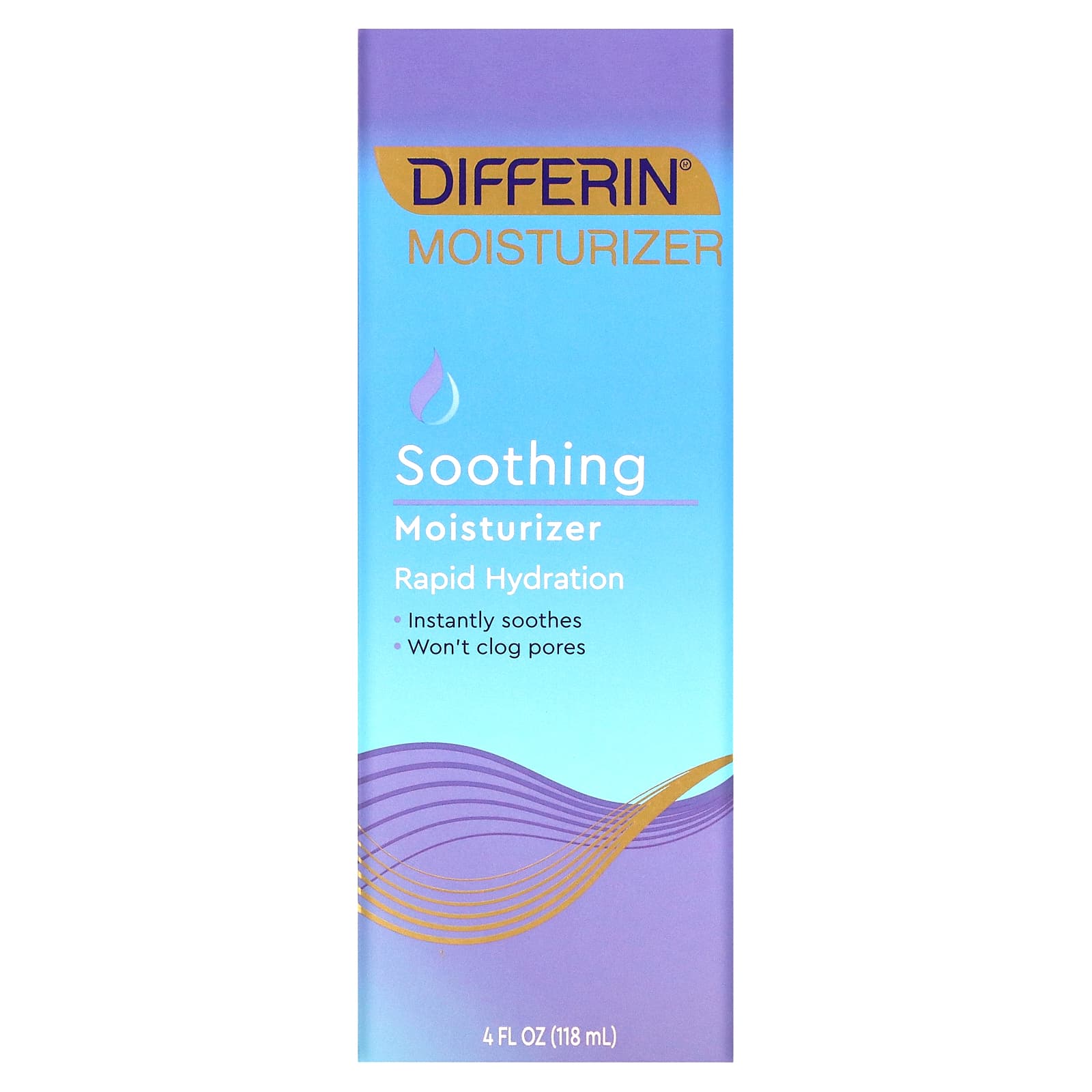 Differin, 수딩 모이스처라이저, 향료 무함유, 118ml(4fl oz) (판매가 중단된 상품)