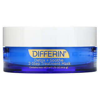 Differin, Detox + Soothe, 2-Step Treatment Beauty Mask, 1.75 oz (49.6 g)