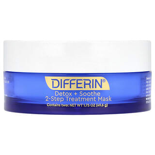Differin, Detox + Soothe, Máscara de Beleza para Tratamento em 2 Etapas, 49,6 g (1,75 oz)