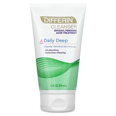 Differin, Daily Deep Cleanser, Sensitive Skin, 4 fl oz (118 ml)