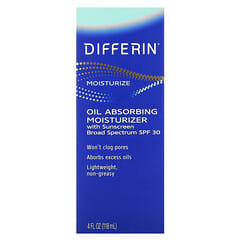 Differin, Humectante absorbente de aceite con protector solar, FPS 30, 118 ml (4 oz. Líq.)
