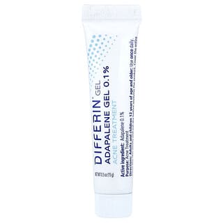 Differin, Gel para el tratamiento del acné con 0,1 % de adapaleno, Sin fragancia, 15 g (0,5 oz)