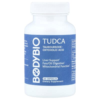 BodyBio, TUDCA Tauroursodeoxycholic Acid, 500 mg, 60 Capsules (250 mg per capsule)