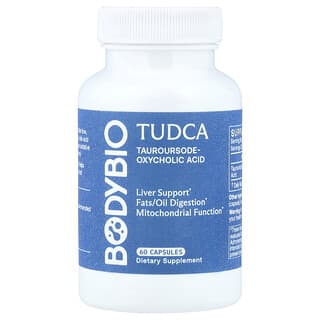 BodyBio, TUDCA, 60 капсул (250 мг в 1 капсуле)