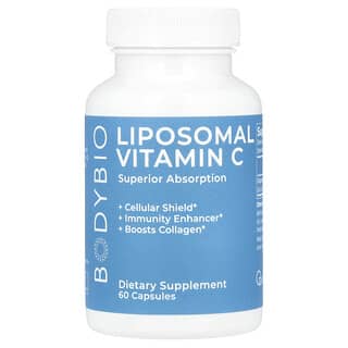 BodyBio, Vitamina C Lipossomal, 60 Cápsulas