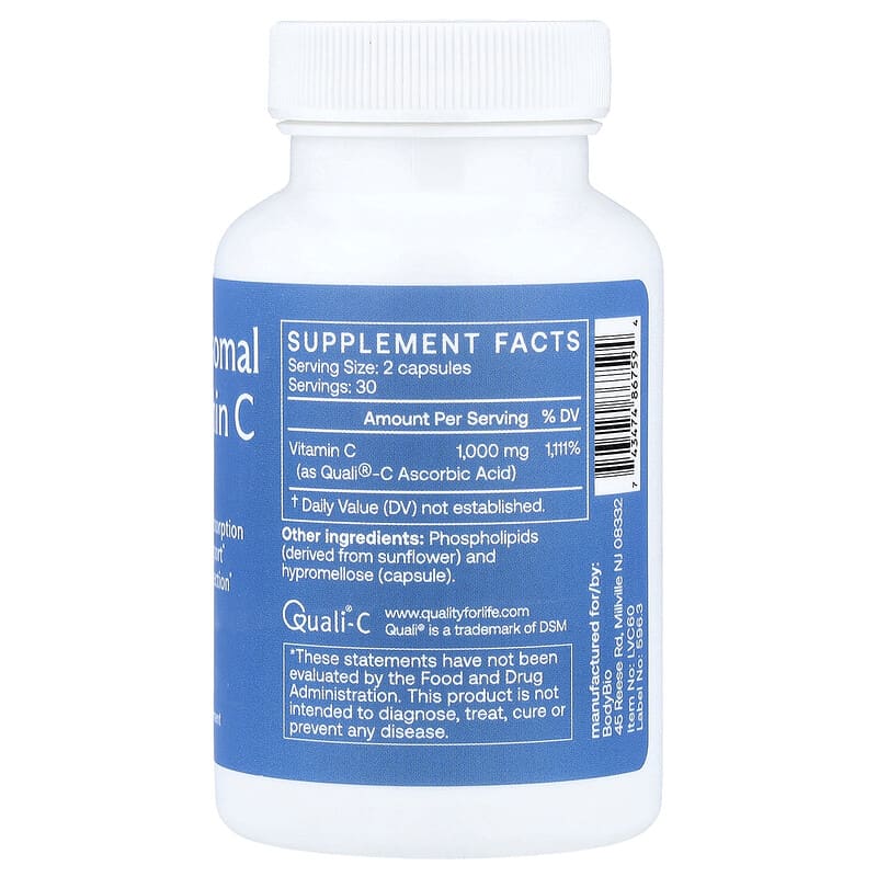 embold lipo c Liposomal Vitamin C, 60 Capsules (500 mg per Capsule)