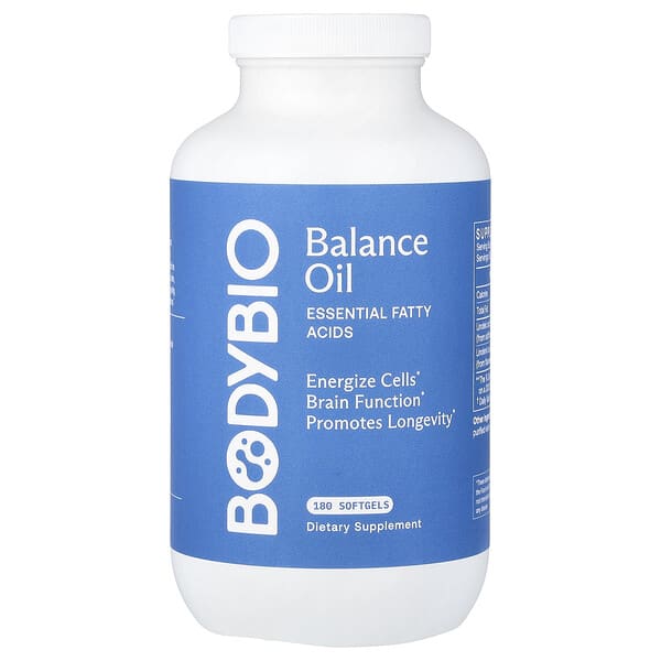 BodyBio, Balance Oil, Linoleic Acid (LA) & Linolenic Acid Blend (ALA), 180 Softgels
