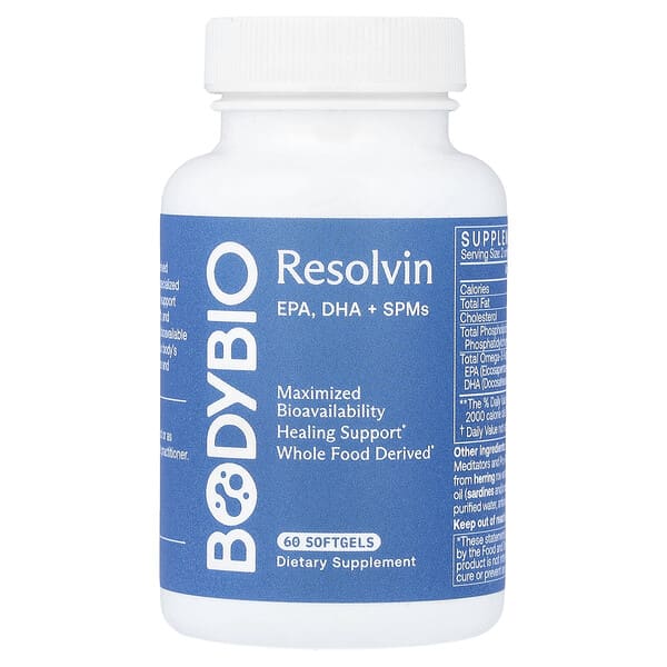 BodyBio, Resolvin，EPA、DHA + SPM，60 粒軟膠囊