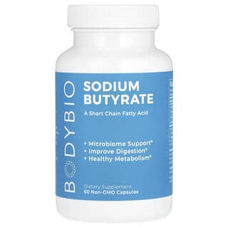 BodyBio, Butyrate de sodium, 60 capsules sans OGM