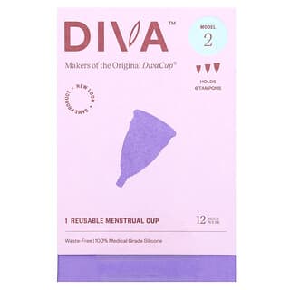 Diva International, DivaCup, Modell 2, 1 wiederverwendbare Menstruationstasse