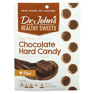 Dr. John's Healthy Sweets, حلوى شوكولاتة صلبة ، + ألياف ، خالية من السكر ، 3.85 أونصة (109 جم)