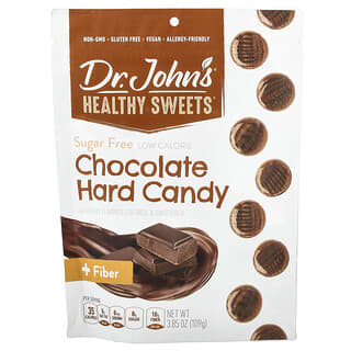 Dr. John's Healthy Sweets, Chocolate Hard Candy, + Fiber, Sugar Free, 3.85 oz (109 g)