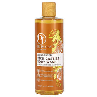 Dr. Jacobs Naturals, Plant-Based Rich Castle Body Wash, Orange & Ginger Essential Oil, 16 oz (473 ml)