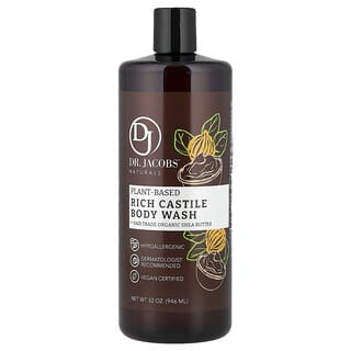Dr. Jacobs Naturals, Plant-Based Rich Castile Body Wash, Organic Shea Butter, 32 oz (946 ml)