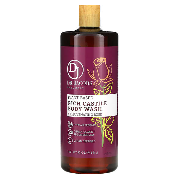 Dr. Jacobs Naturals, PlantBased Rich Castile Body Wash, Rejuvenating